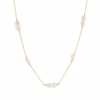 Elegant 14K Gold-Plated Pearl Necklace – Minimalist Freshwater Pearl Chain for Women